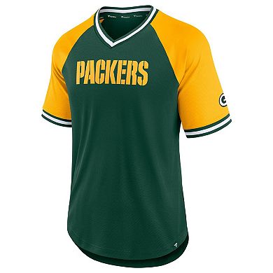 Men's Fanatics Branded Green/Gold Green Bay Packers Second Wind Raglan T-Shirt