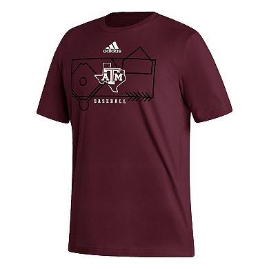 Men's adidas Maroon Texas A&M Aggies Locker Lines Baseball Fresh T-Shirt
