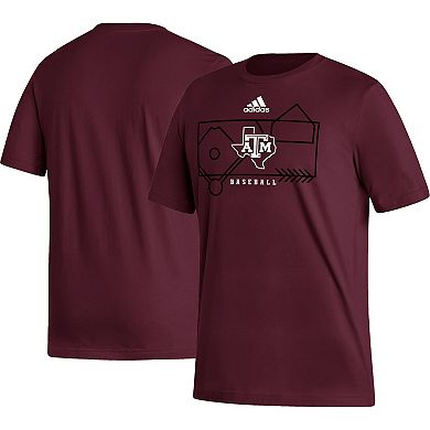 Men's adidas Maroon Texas A&M Aggies Locker Lines Baseball Fresh T-Shirt