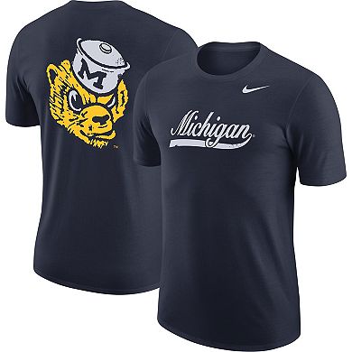 Men's Nike Navy Michigan Wolverines 2-Hit Vault Performance T-Shirt
