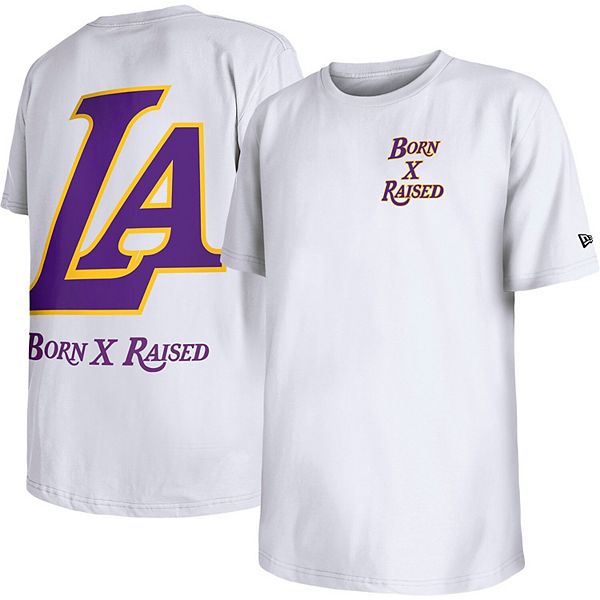 Men's New Era White Los Angeles Lakers Born x Raised T-Shirt