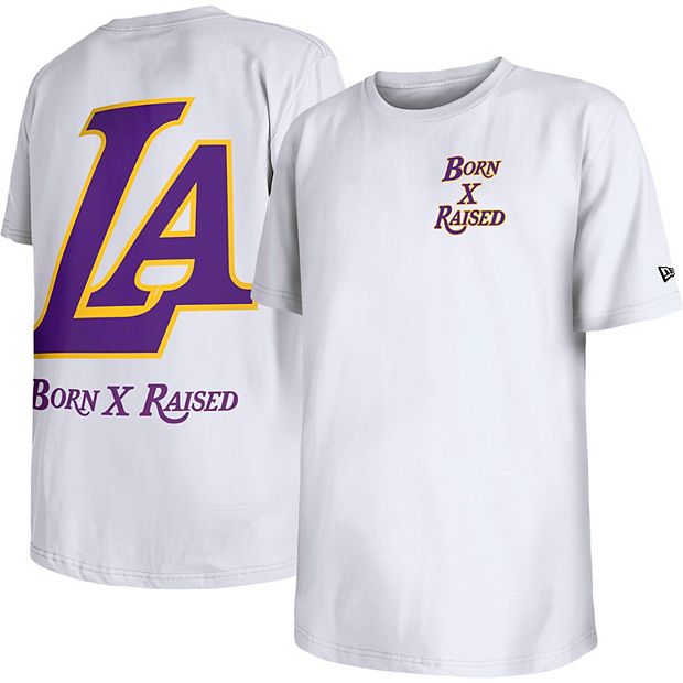 Los Angeles Lakers Nike Block Graphic T-Shirt - White - Mens