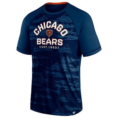 Men's Fanatics Branded Navy Chicago Bears Hail Mary Raglan T-Shirt