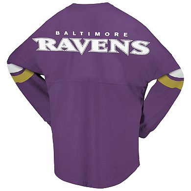 Women's Fanatics Branded Purple Baltimore Ravens Spirit Jersey Lace-Up ...
