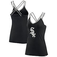 Men's Majestic Threads Black Chicago White Sox Softhand Muscle Tank Top