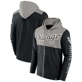 Men's Fanatics Branded Black Chicago White Sox Walk Off Fleece Full-Zip Hoodie