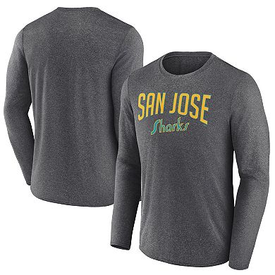 Men's Fanatics Branded Heather Charcoal San Jose Sharks Special Edition 2.0 Scoring Chance Long Sleeve T-Shirt