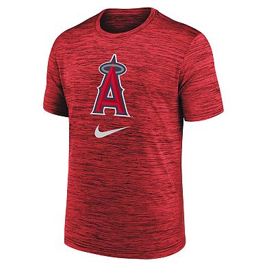 Men's Nike Red Los Angeles Angels Logo Velocity Performance T-Shirt