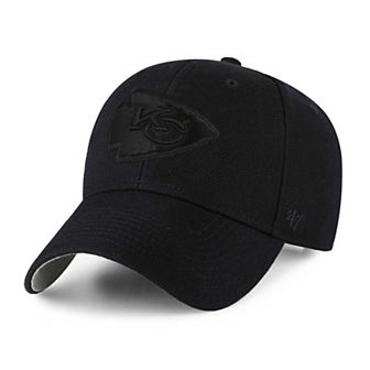 Men's '47 Black Kansas City Chiefs Tonal MVP Adjustable Hat