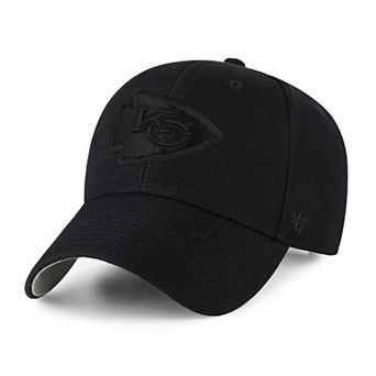 Men's '47 Black Kansas City Chiefs Tonal MVP Adjustable Hat