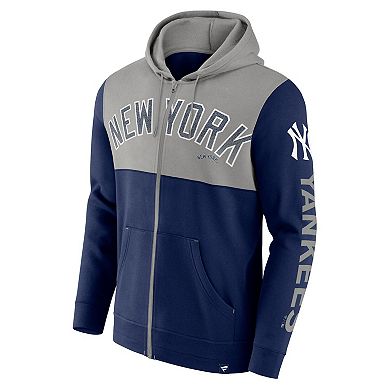 Men's Fanatics Branded Navy New York Yankees Walk Off Fleece Full-Zip Hoodie