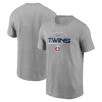 Men's Nike Heather Gray Minnesota Twins Team Engineered Performance T-Shirt