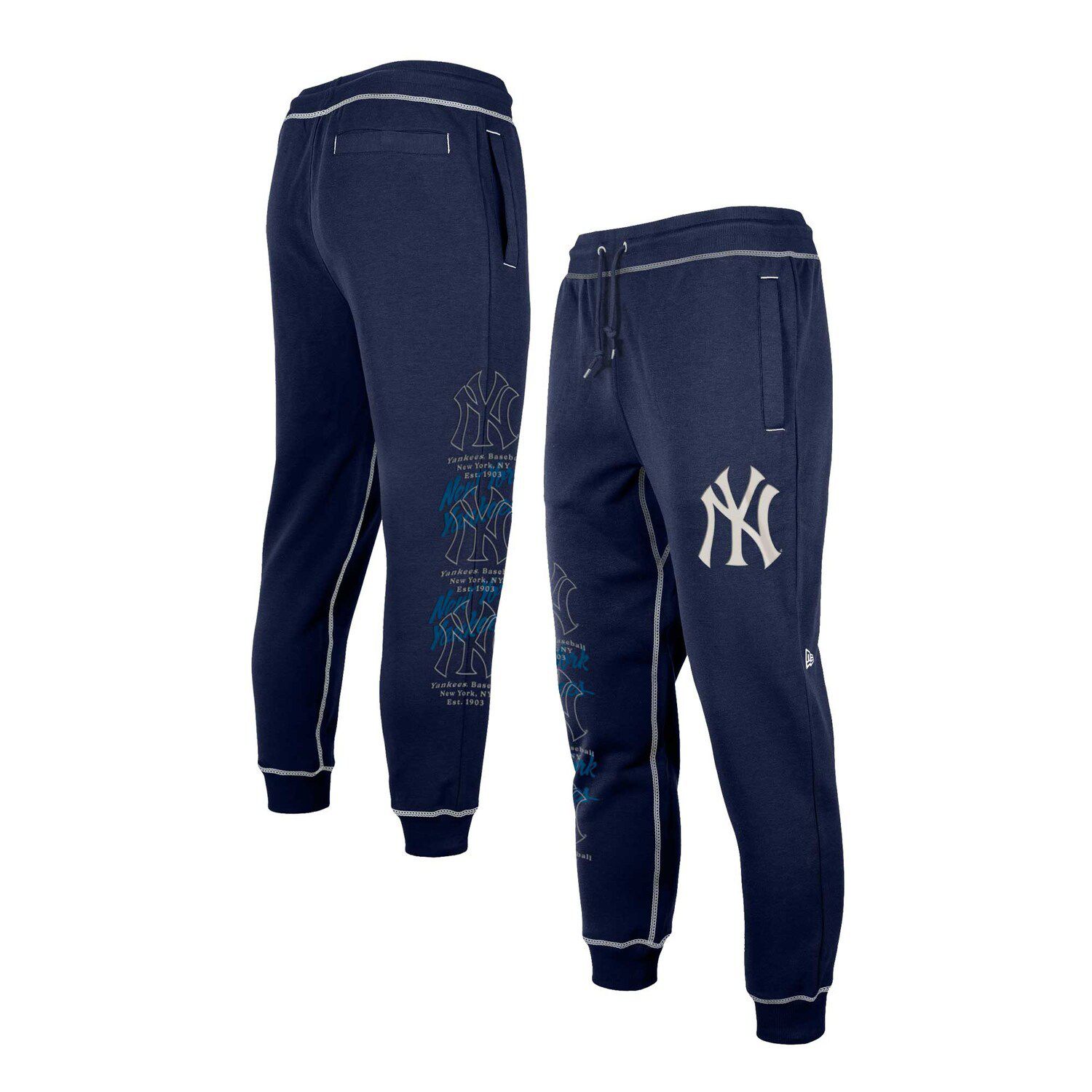 Concepts Sport Navy New York Yankees Flagship Allover Print Sleep Pants