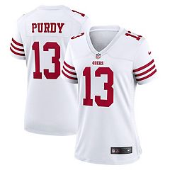 Majestic Threads Women's Majestic Threads Brock Purdy Cream/Scarlet San  Francisco 49ers Player Name & Number Raglan 3/4 Sleeve T-Shirt