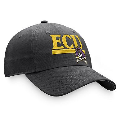 Men's Top of the World Charcoal ECU Pirates Slice Adjustable Hat