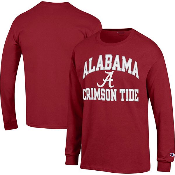 Men's Champion Crimson Alabama Crimson Tide High Motor Long Sleeve T-Shirt