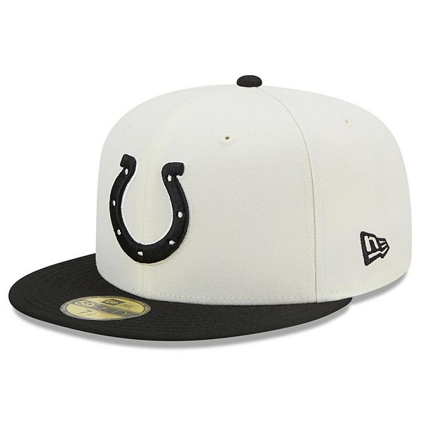 Indianapolis Colts New Era Chrome Collection 39THIRTY Flex Hat - Cream