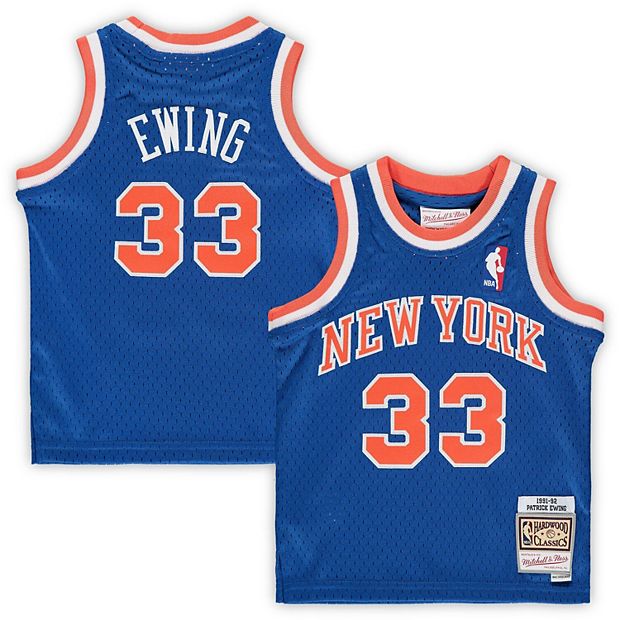  Mitchell & Ness Patrick Ewing New York Knicks NBA Throwback  HWC Jersey - Blue (Small) : Sports & Outdoors