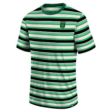 Men's Fanatics Branded Green Austin FC Shot Clock Stripe T-Shirt
