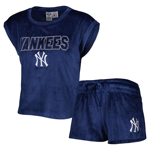 Women's Concepts Sport Navy New York Yankees Plus Size Jersey Tank Top & Pants Sleep Set