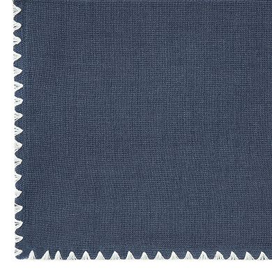 Kate Aurora 2 Piece Hamptons Coastal Living Textured Semi Sheer Rod Pocket Curtain Panels