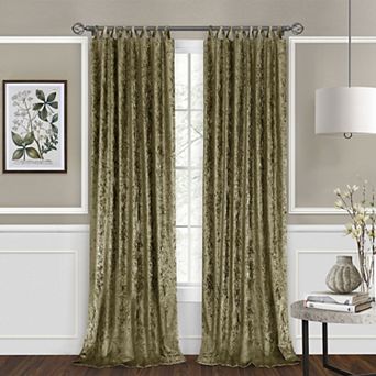 Kate Aurora Park Avenue 2 pc Criss-Cross Tab Top Velvet Window Curtain Panels