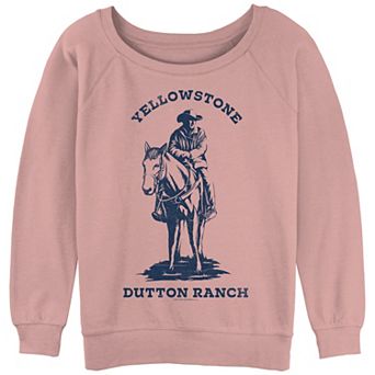 Juniors' Yellowstone Dutton Ranch Montana John Dutton Logo Slouchy Terry