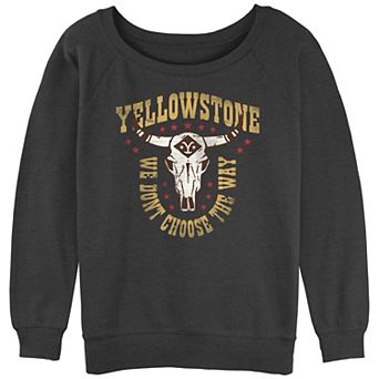 Juniors' Yellowstone We Don't Choose The Way Slouchy Terry Pullover