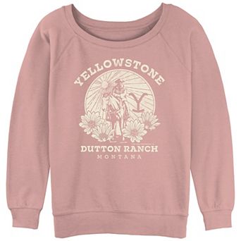 Juniors' Yellowstone Dutton Ranch Montana Flowers Slouchy Terry