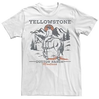 Juniors' Yellowstone Dutton Ranch Montana Sunset Boyfriend Graphic Tee
