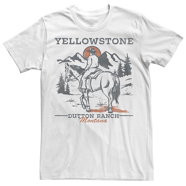 Juniors' Yellowstone Dutton Ranch Montana Sunset Boyfriend Graphic Tee