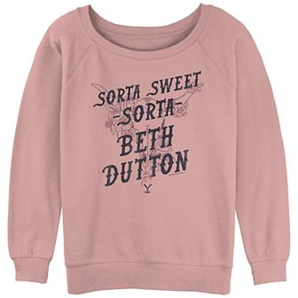 Juniors' Yellowstone Sorta Sweet Sorta Beth Dutton Slouchy Terry