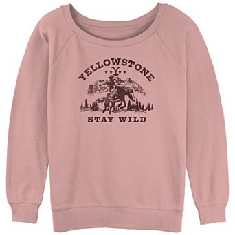 Juniors' Yellow Stone Stay Wild Slouchy Terry