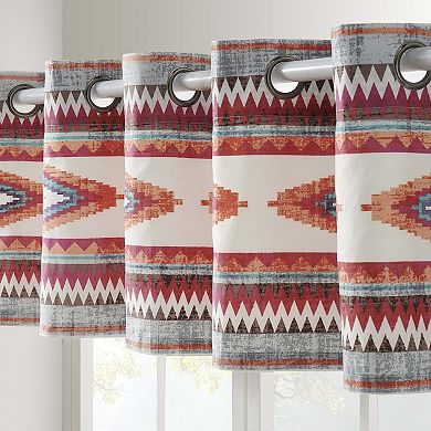 Greenland Home Kiva Western Boho Grommet Style Window Valance, 84 W x 16 L