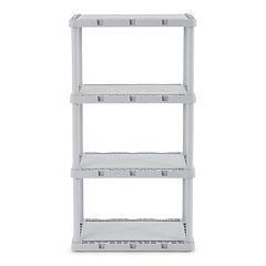 Gracious Living 3 Shelf Storage Unit Organizers for Home or Garage, White (2 Pack)