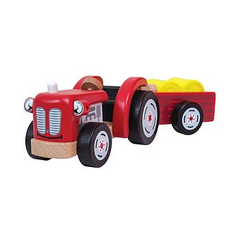 Bigjigs Toys, Wooden Tractor and Trailer