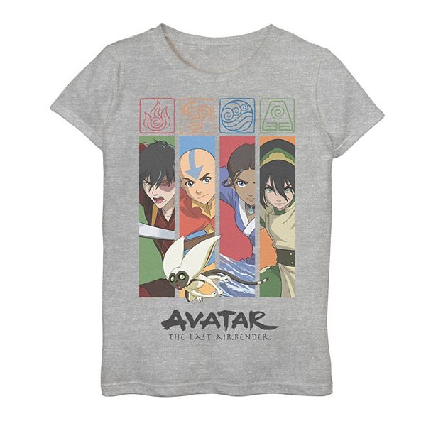 Girls 7-16 Avatar The Last Airbender Cast Elements Graphic Tee