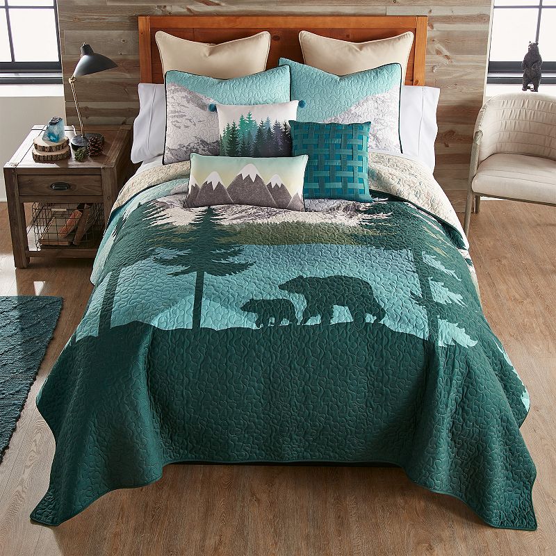 Donna Sharp Bear Mountain Quilt Set with Shams, Multicolor, King