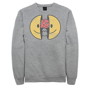 Big & Tall Smiley Face With Mushroom Inside Graphic Fleece