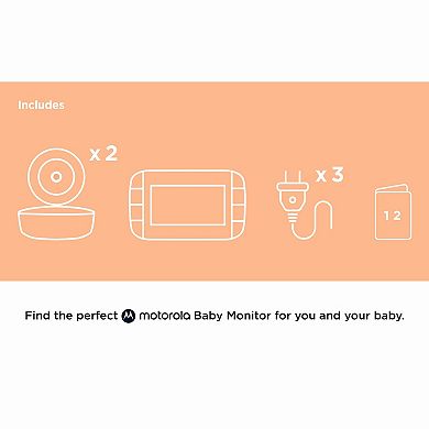 Motorola VM36XL 5.0" Portable Video Baby Monitor - Two Camera Set