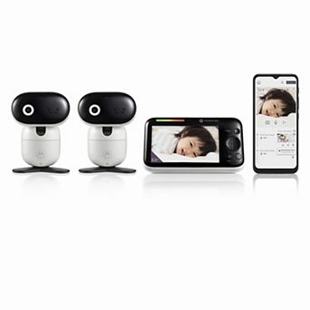 Motorola PIP1610 HD 5.0" Wi-Fi Motorized Video Baby Monitor - Two Camera Set