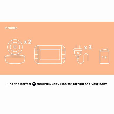 Motorola VM50G 5.0" Motorized Video Baby Monitor - Two Camera Set