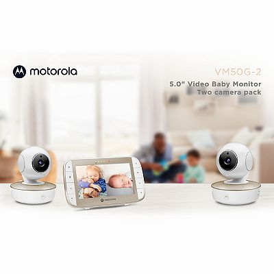 Motorola VM50G Motorized Video Baby Monitor Two Camera Set