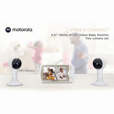 Motorola VM65 5.0" Wi-Fi Video Baby Monitor - Two Camera Set