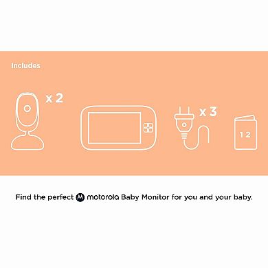 Motorola VM75 5.0" Video Baby Monitor - Two Camera Set