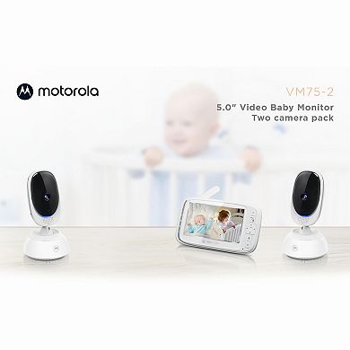 Motorola VM75 5.0" Video Baby Monitor - Two Camera Set