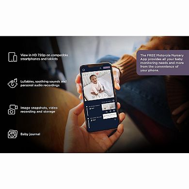 Motorola VM85 5.0" Wi-Fi Motorized Video Baby Monitor