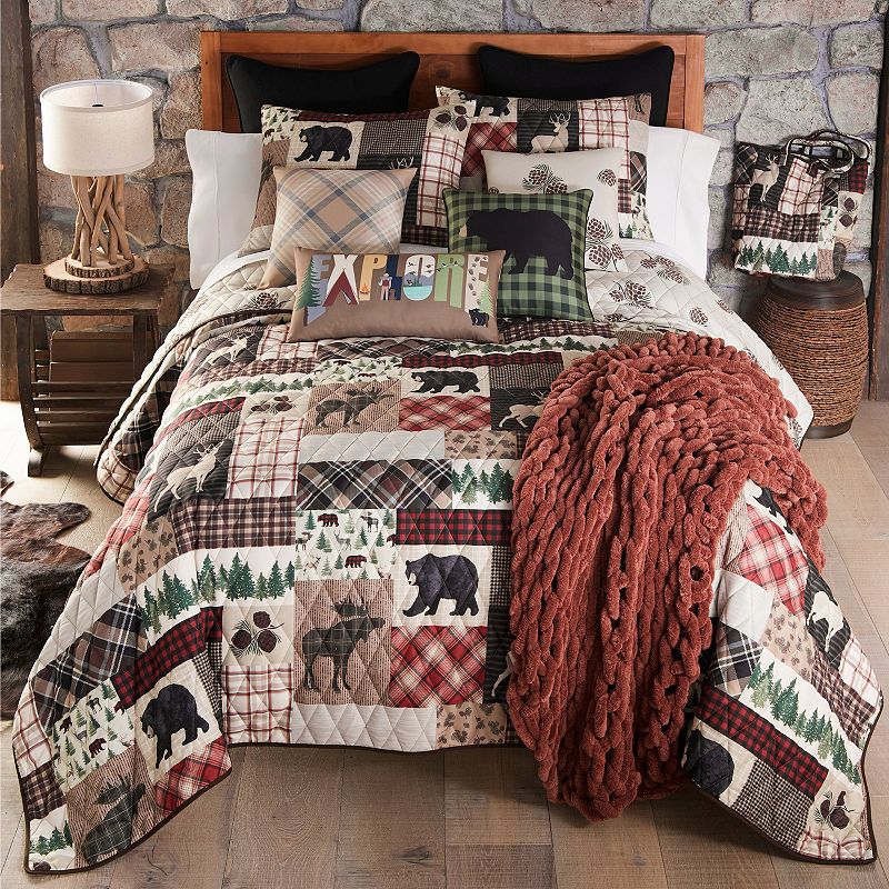Donna Sharp Wilderness Pine Quilt Set with Shams, Multicolor, Twin