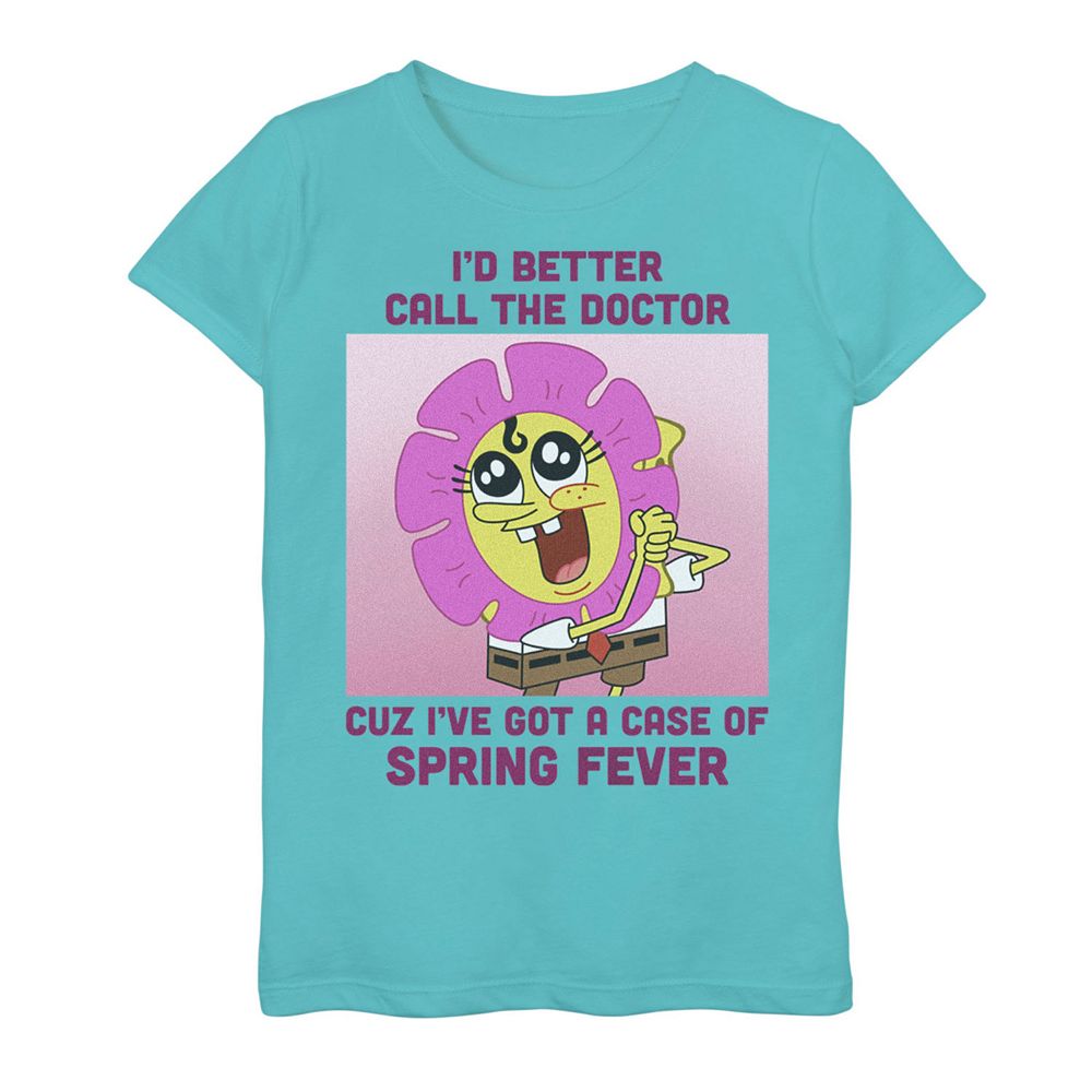 Girls 7-16 Nickelodeon SpongeBob SquarePants Spring Fever Flower ...