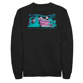 Big & Tall Lake Tahoe Forest Scenery Graphic Fleece